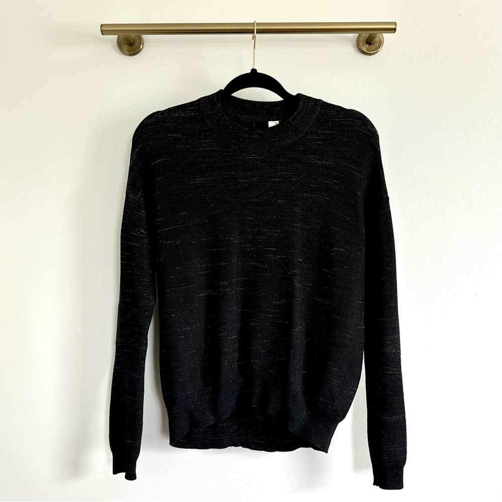 Adidas Black Crewneck Knit Sweater